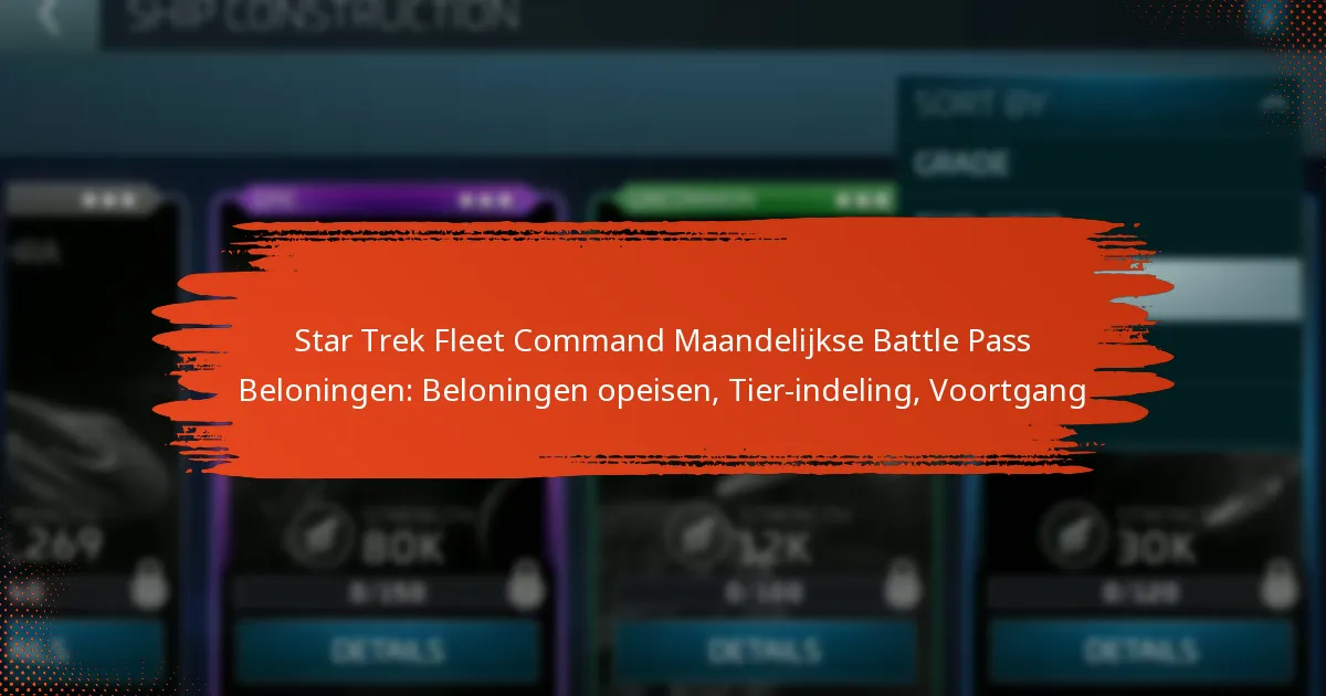 Star Trek Fleet Command Maandelijkse Battle Pass Beloningen: Beloningen opeisen, Tier-indeling, Voortgang